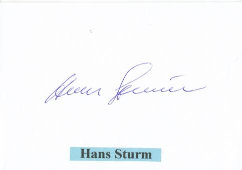 Hans Sturm † 2007   DFB + FC Köln  Fußball Autogramm Karte  original signiert 