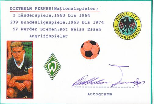 Diethelm Ferner   DFB   Fußball Autogramm Karte  original signiert 