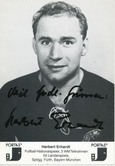 Herbert Erhardt † 2010  DFB Weltmeister WM 1954 Fußball Autogrammkarte original signiert 