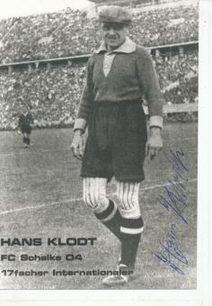 Hans Klodt † 1996  FC Schalke 04  Fußball Autogrammkarte original signiert 