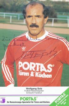 Wolfgang Solz † 2017  Portas  Fußball Autogrammkarte original signiert 