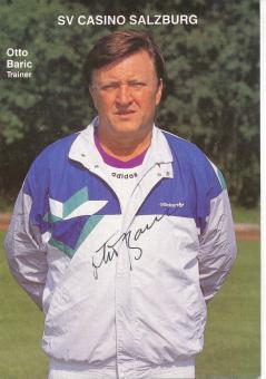 Otto Baric † 2020  SV Casino Salzburg   Fußball  Autogrammkarte original signiert 