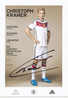 Christoph Kramer  DFB  2014   Fußball  Autogrammkarte original signiert 