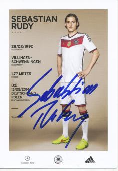 Sebastian Rudy  DFB  2014   Fußball  Autogrammkarte original signiert 