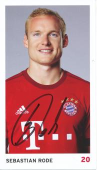 Sebastian Rode  2015/2016  FC Bayern München  2010/2011   Fußball  Autogrammkarte original signiert 