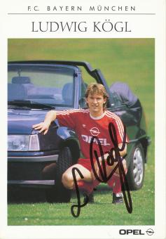 Ludwig Kögl  1989/1990  FC Bayern München  2010/2011   Fußball  Autogrammkarte original signiert 