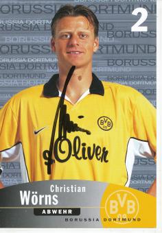 Christian Wörns  1990/2000   Borussia Dortmund   Fußball  Autogrammkarte original signiert 