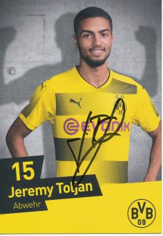 Jeremy Toljan  2017/2018   Borussia Dortmund   Fußball  Autogrammkarte original signiert 