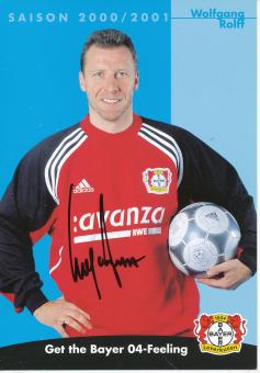 Wolfgang Rolff  2000/2001  Bayer 04 Leverkusen  Fußball  Autogrammkarte original signiert 