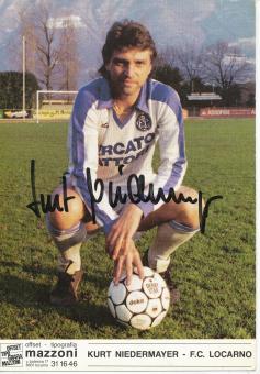 Kurt Niedermayer  FC Locarno   Fußball  Autogrammkarte original signiert 
