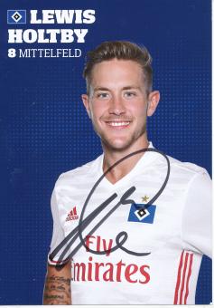 Lewis Holtby  2016/2017  Hamburger SV  Fußball  Autogrammkarte original signiert 