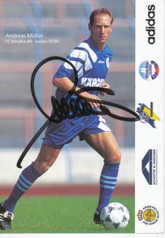 Andreas Müller  1995/1996  FC Schalke 04  Fußball  Autogrammkarte original signiert 