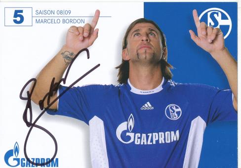 Marcelo Bordon  2008/2009  FC Schalke 04  Fußball  Autogrammkarte original signiert 