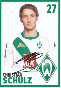 Christian Schulz  2004/2005   SV Werder Bremen  Fußball  Autogrammkarte original signiert 