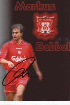 Markus Babbel  FC Liverpool   Fußball Autogramm Foto original signiert 