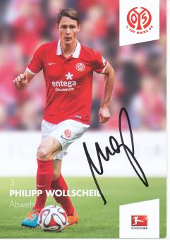 Philipp Wollscheid  2014/2015  FSV Mainz 05  Fußball Autogrammkarte original signiert 