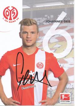 Johannes Geis  FSV Mainz 05  Fußball Autogrammkarte original signiert 