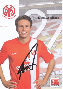 Nicolai Müller  2013/2014   FSV Mainz 05  Fußball Autogrammkarte original signiert 