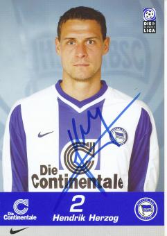 Hendrik Herzog   1999/2000  Hertha BSC Berlin  Fußball Autogrammkarte original signiert 
