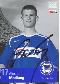 Alexander Madlung   2005/2006  Hertha BSC Berlin  Fußball Autogrammkarte original signiert 