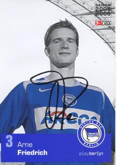 Arne Friedrich   2005/2006  Hertha BSC Berlin  Fußball Autogrammkarte original signiert 