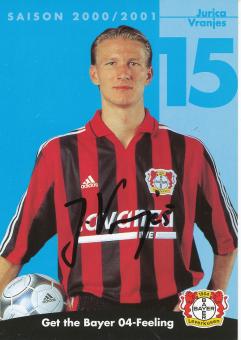 Jurica Vranjes  2000/2001   Bayer 04 Leverkusen  Fußball Autogrammkarte original signiert 