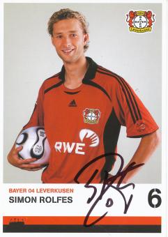 Simon Rolfes   2006/2007   Bayer 04 Leverkusen  Fußball Autogrammkarte original signiert 
