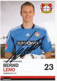 Bernd Leno  2011/2012   Bayer 04 Leverkusen  Fußball Autogrammkarte original signiert 
