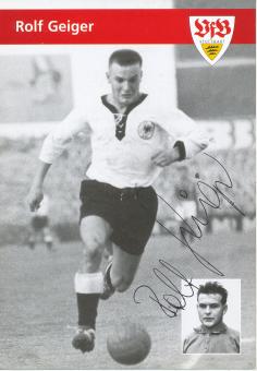 Rolf Geiger  VFB Stuttgart  Fußball  Autogrammkarte original signiert 