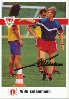 Willi Entenmann † 2012  1989/1990  VFB Stuttgart  Fußball  Autogrammkarte original signiert 