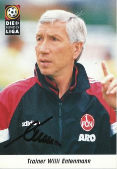 Willi Entenmann † 2012  FC Nürnberg  Fußball  Autogrammkarte original signiert 
