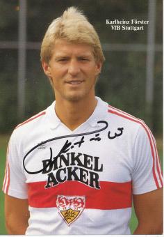 Karlheinz Förster  1985/1986  VFB Stuttgart  Fußball  Autogrammkarte original signiert 