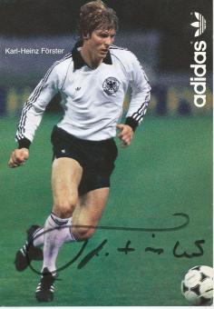 Karlheinz Förster  DFB WM 1982  Fußball  Autogrammkarte original signiert 