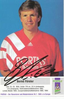 Bernd Förster  Portas  VFB Stuttgart  Fußball  Autogrammkarte original signiert 