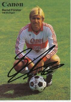 Bernd Förster  1981/1982  VFB Stuttgart  Fußball  Autogrammkarte original signiert 