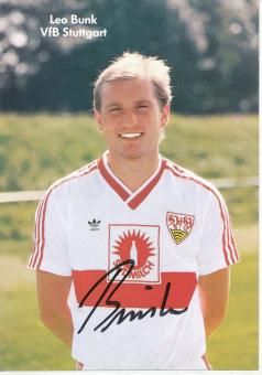 Leo Bunk  1987/1988  VFB Stuttgart  Fußball  Autogrammkarte original signiert 