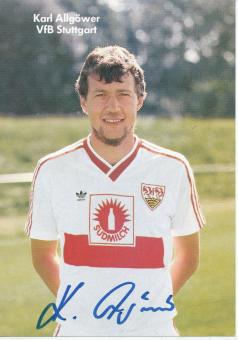 Karl Allgöwer  1987/1988  VFB Stuttgart  Fußball  Autogrammkarte original signiert 