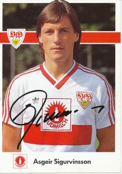 Asgeir Sigurvinsson 1988/1989   VFB Stuttgart  Fußball  Autogrammkarte original signiert 