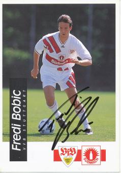 Fredi Bobic  1994/1995  VFB Stuttgart  Fußball  Autogrammkarte original signiert 
