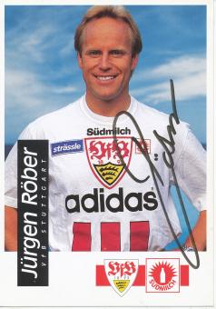 Jürgen Röber  1994/1995  VFB Stuttgart  Fußball  Autogrammkarte original signiert 
