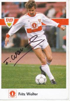 Fritz Walter  1987/1988  VFB Stuttgart  Fußball  Autogrammkarte original signiert 