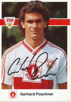 Gerhard Poschner  1988/1989  VFB Stuttgart  Fußball  Autogrammkarte original signiert 