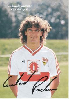 Gerhard Poschner  1987/1988  VFB Stuttgart  Fußball  Autogrammkarte original signiert 