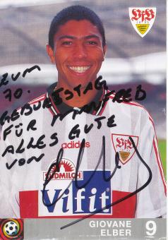 Giovane Elber 1996/1997  VFB Stuttgart  Fußball  Autogrammkarte original signiert 