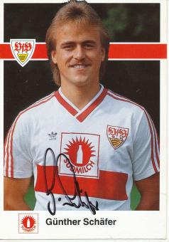 Günther Schäfer  1988/1989  VFB Stuttgart  Fußball  Autogrammkarte original signiert 