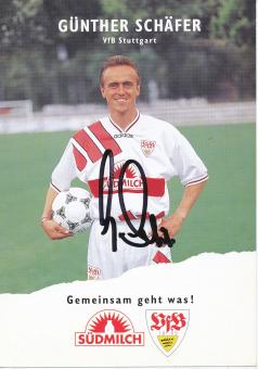 Günther Schäfer  1995/1996  VFB Stuttgart  Fußball  Autogrammkarte original signiert 