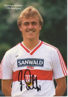 Günther Schäfer  1986/1987  VFB Stuttgart  Fußball  Autogrammkarte original signiert 