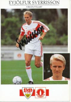 Eyjölfur Sverrisson    VFB Stuttgart  Fußball  Autogrammkarte original signiert 