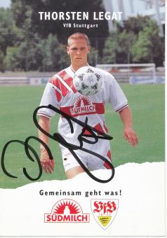 Thorsten Legat  1995/1996    VFB Stuttgart  Fußball  Autogrammkarte original signiert 