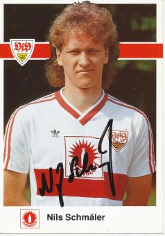 Nils Schmäler  1988/1989    VFB Stuttgart  Fußball  Autogrammkarte original signiert 